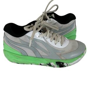 PUMA Lo LaMel-O Basketball Shoes Size 4 Youth Kids Green White